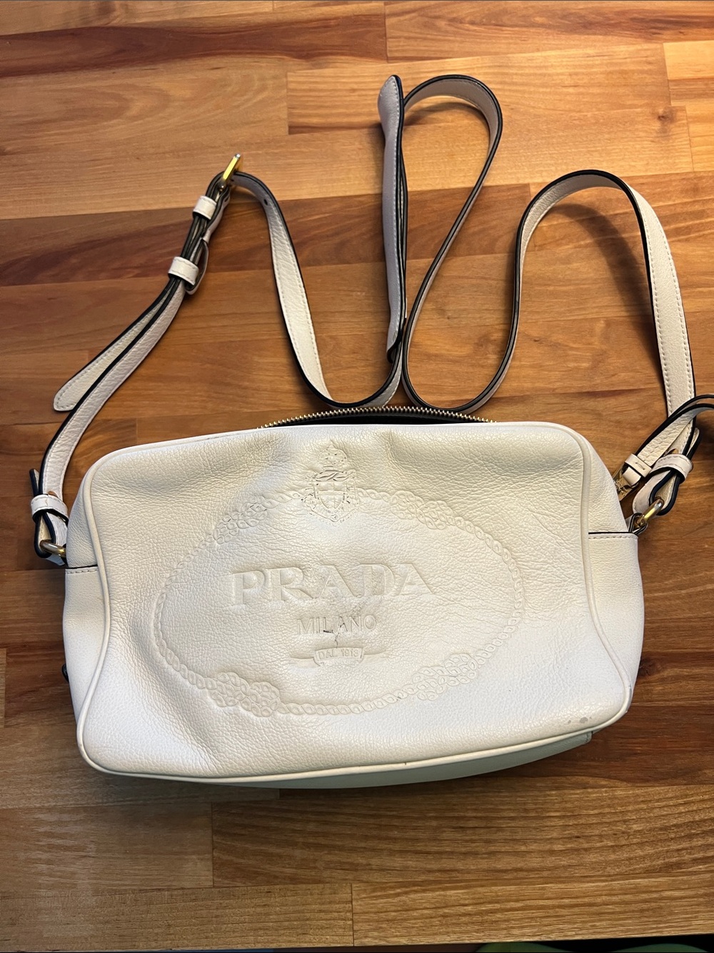 Prada Shoulder White Leather Shoulder Bag